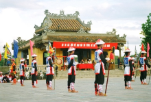 Human chess is one of the cultural activities held within Hue Festival 2004 