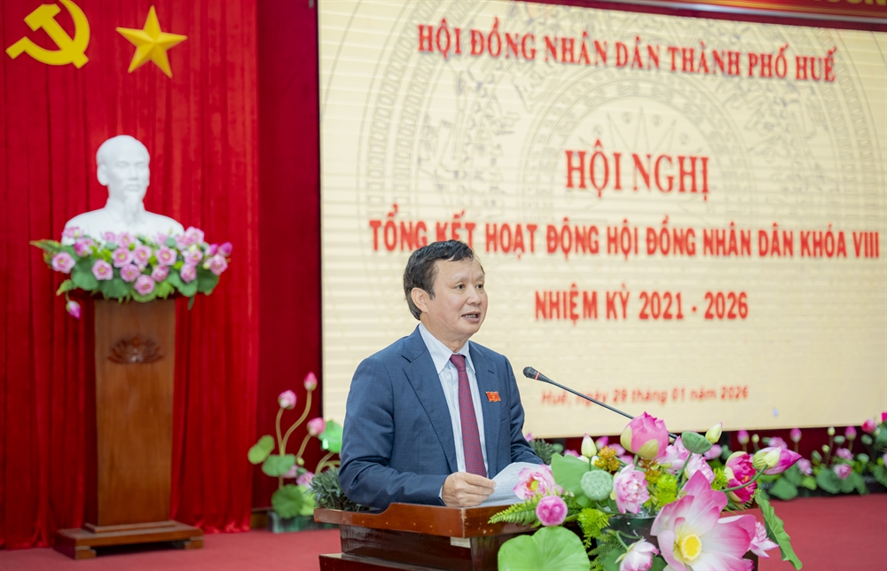 HĐND th&agrave;nh phố Huế kh&oacute;a VIII tổng kết hoạt động nhiệm kỳ 2021- 2026